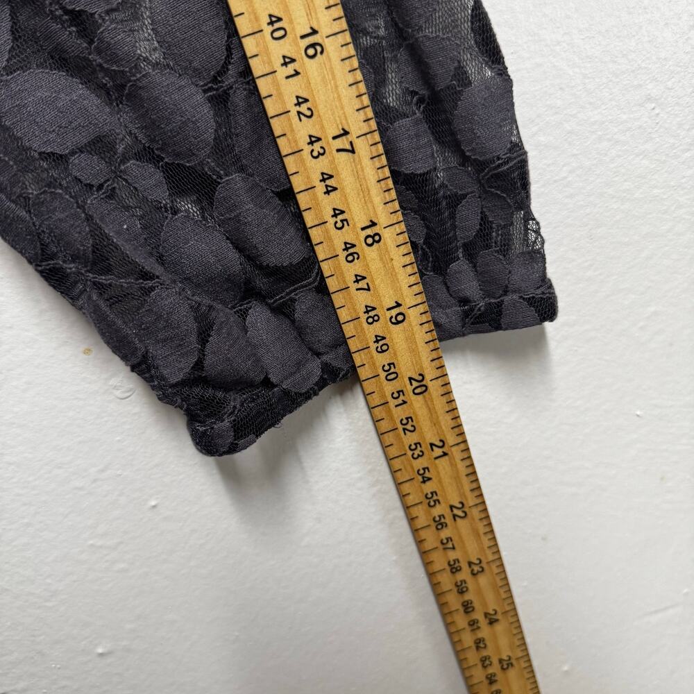 Garnet Hill Boheme Easy Sheer Lace Dress Leaf Botanical Sz12 Gray Elegant Church - Picture 7 of 11